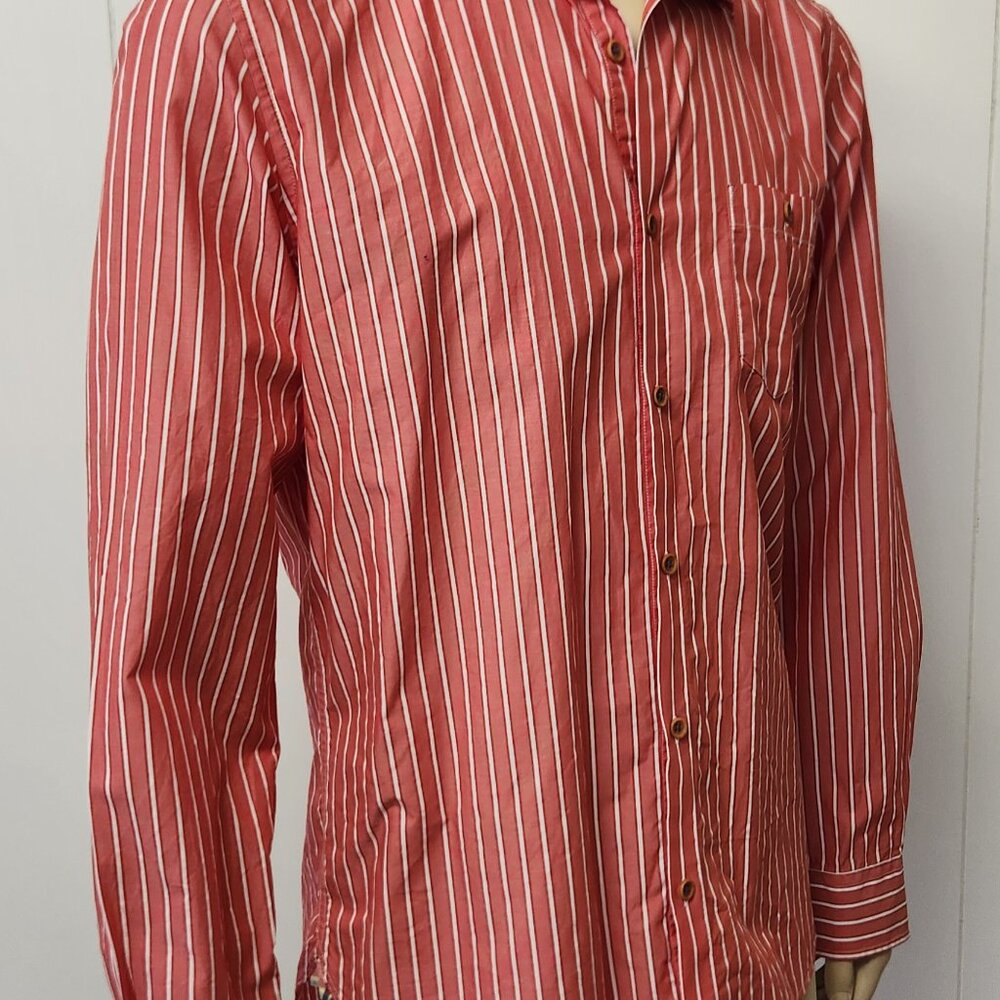 Ted Baker shirt M men's cotton red stripe - Picture 3 of 8
